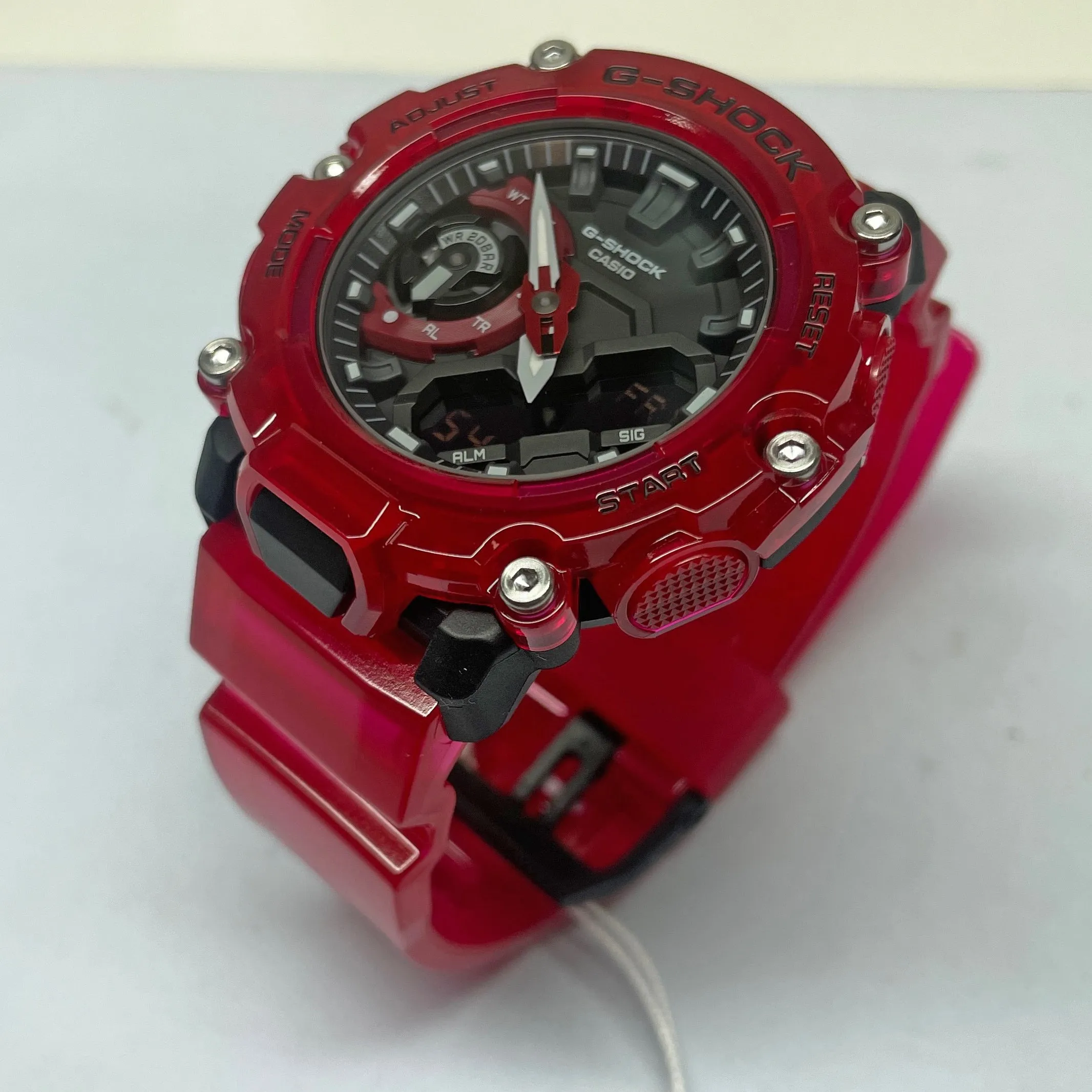 Casio G-Shock GA2200SKL-4A Sound Waves Series Skeleton Translucent Red Watch for Men