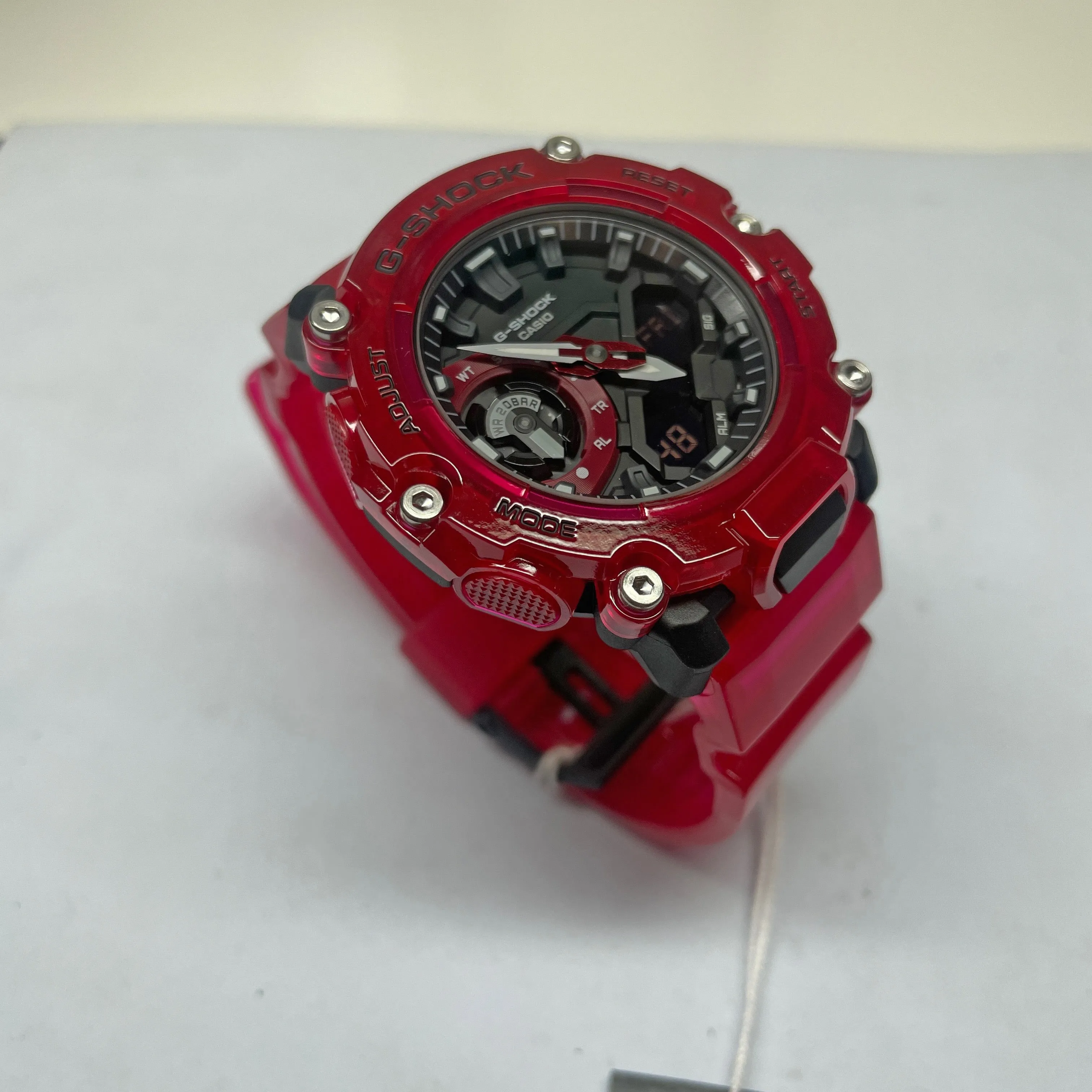 Casio G-Shock GA2200SKL-4A Sound Waves Series Skeleton Translucent Red Watch for Men