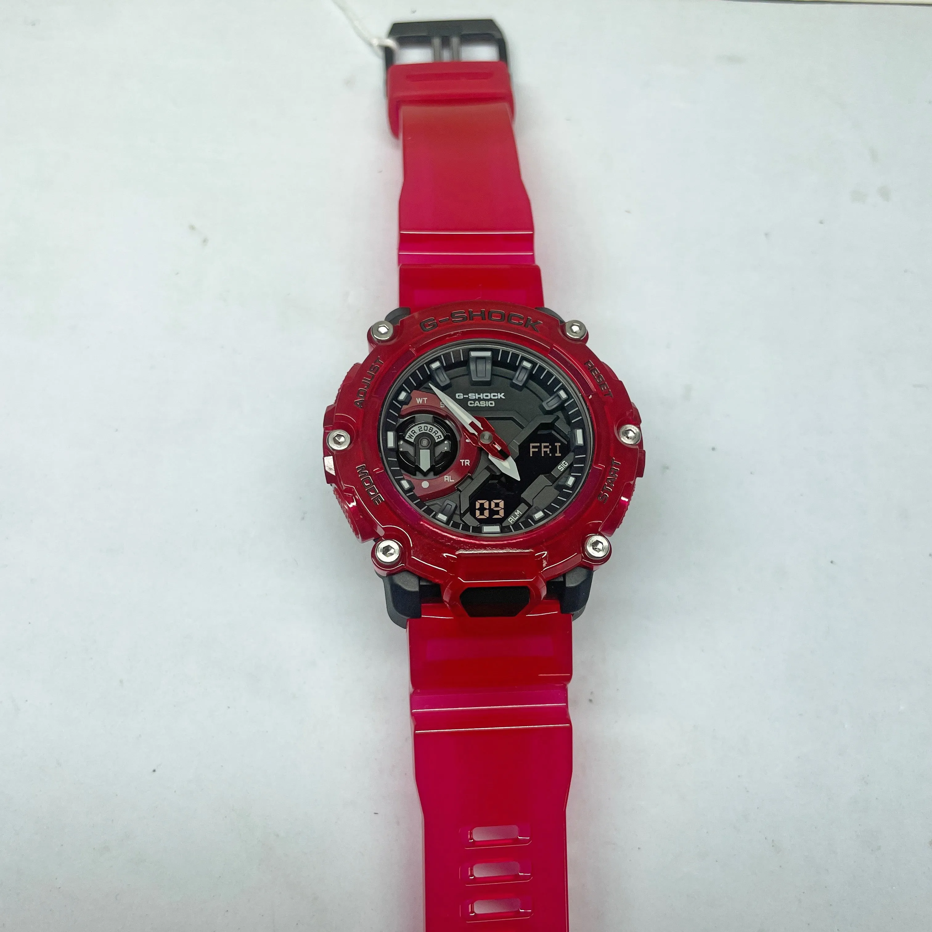 Casio G-Shock GA2200SKL-4A Sound Waves Series Skeleton Translucent Red Watch for Men