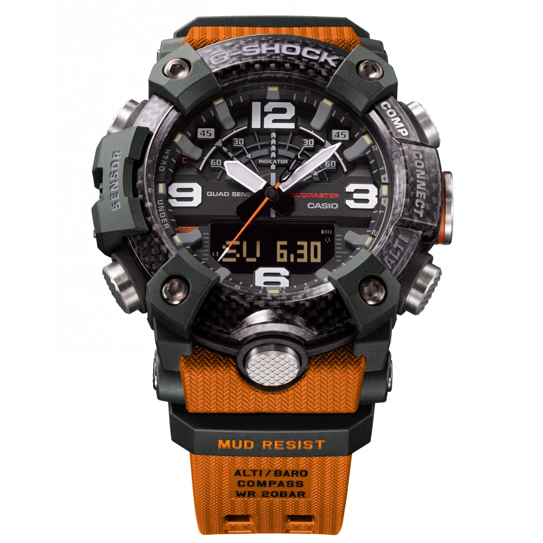 CASIO G-Shock GGB100-1A9 Orange Mudmaster Carbon Core Watch