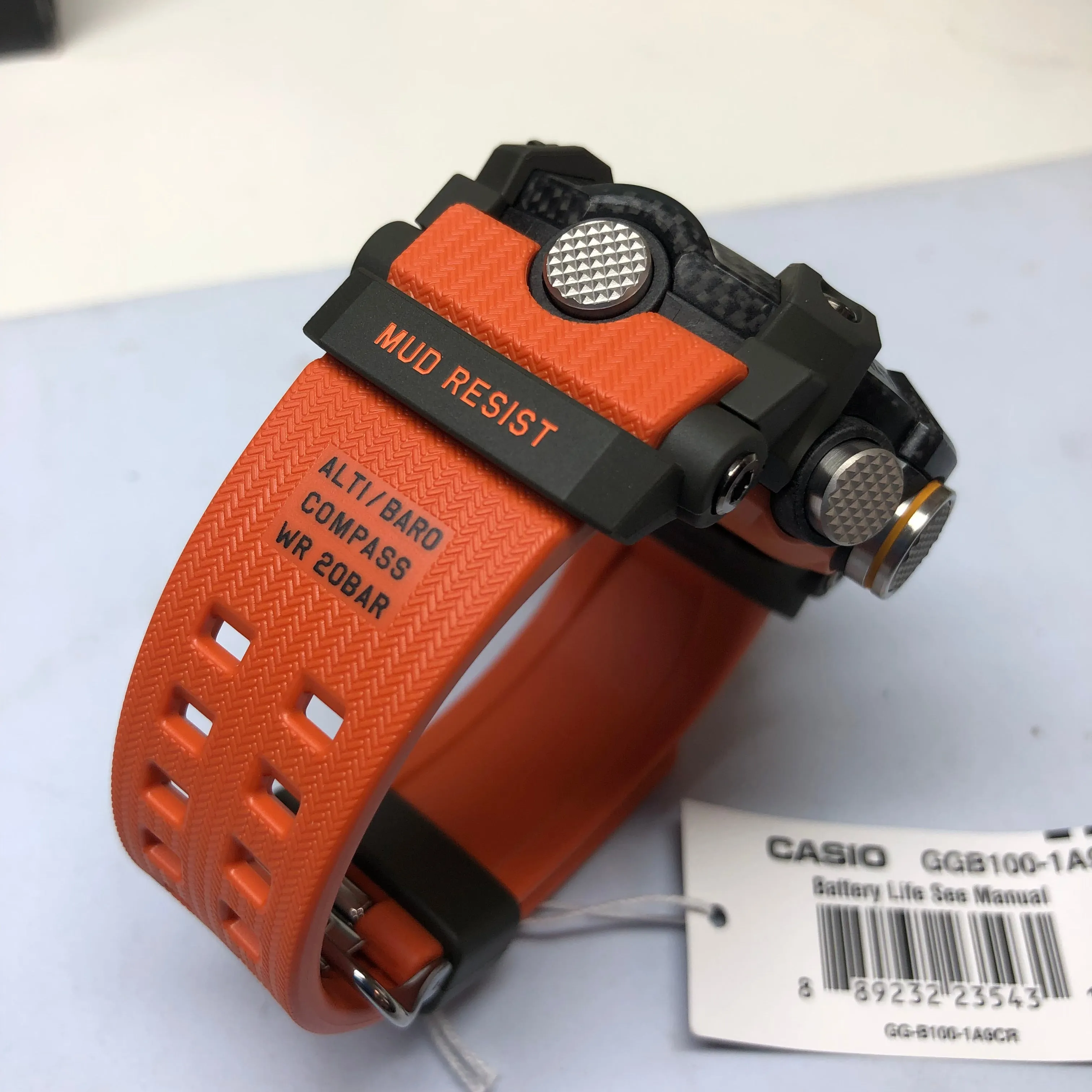 CASIO G-Shock GGB100-1A9 Orange Mudmaster Carbon Core Watch