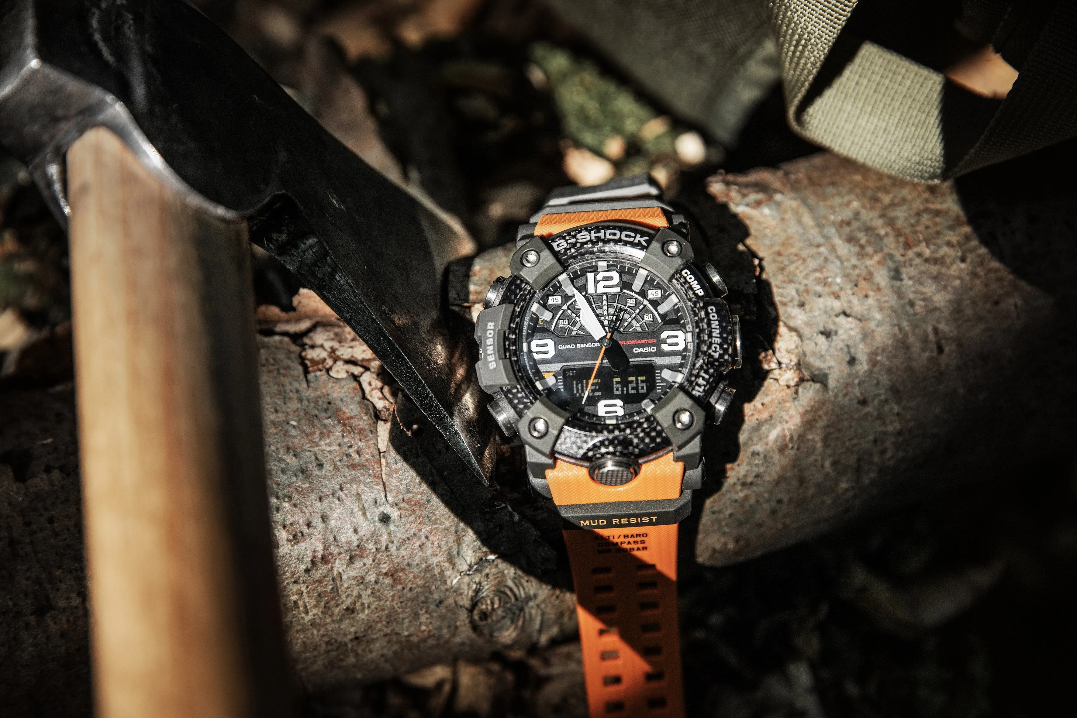 CASIO G-Shock GGB100-1A9 Orange Mudmaster Carbon Core Watch