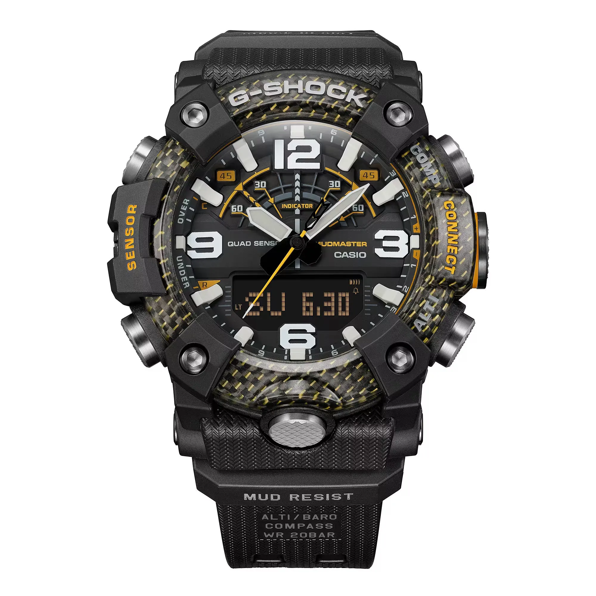 CASIO G-Shock GGB100Y-1A Yellow Black Mudmaster Pittsburgh Carbon Watch