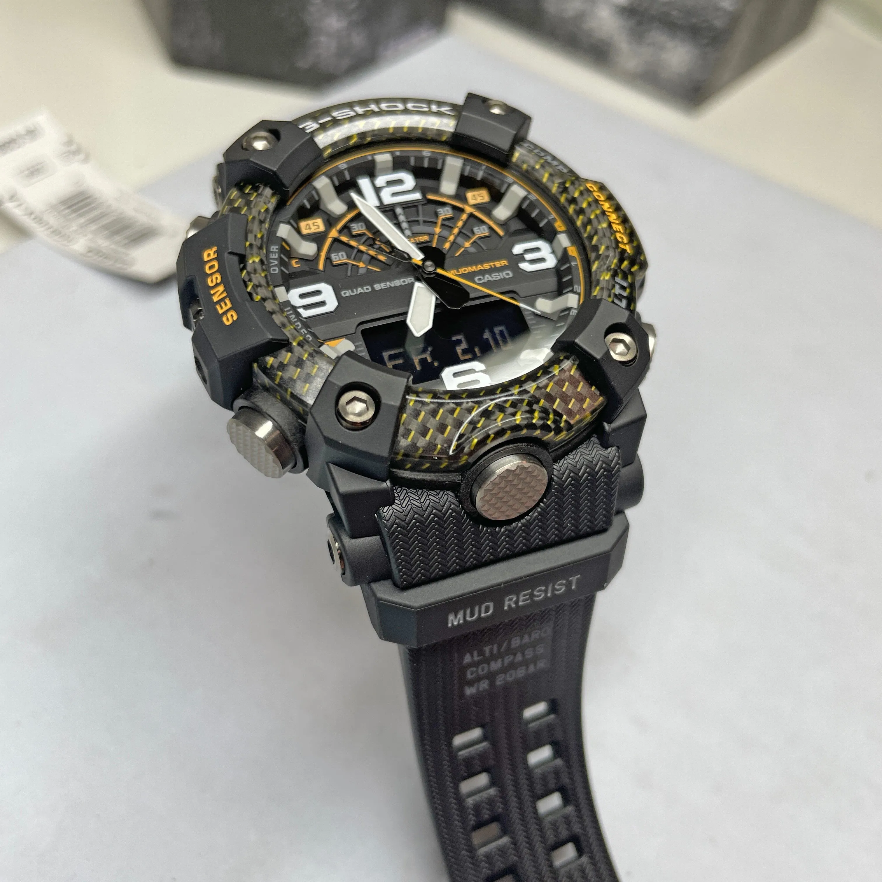 CASIO G-Shock GGB100Y-1A Yellow Black Mudmaster Pittsburgh Carbon Watch