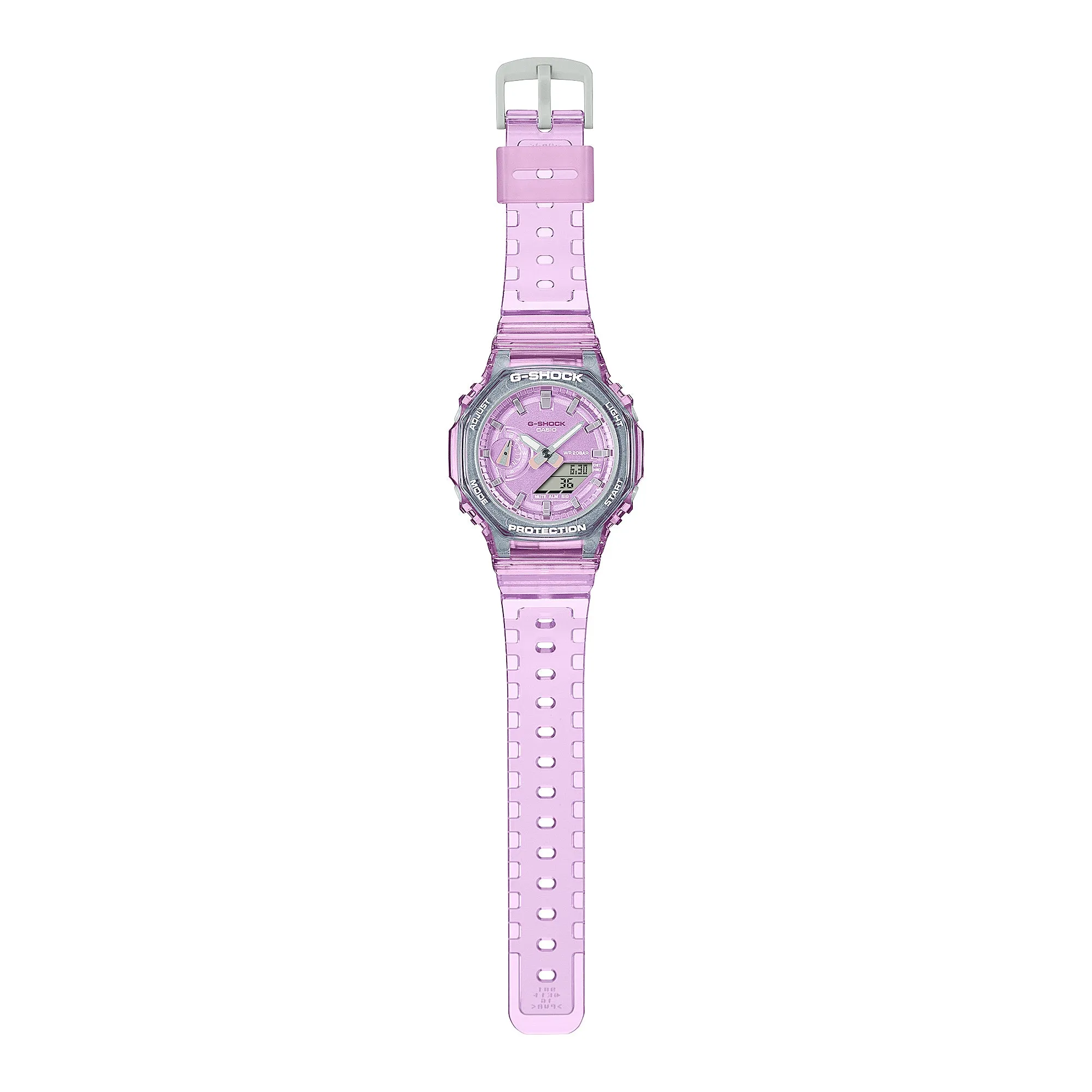 Casio G-Shock GMA-S2100 Mini CasiOak Watch - Pink Skeleton Metallic, Model GMAS2100SK-4A