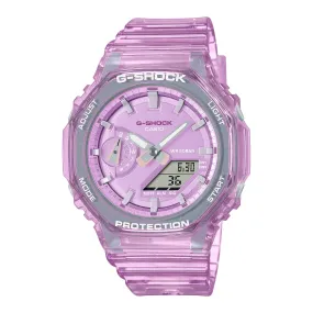 Casio G-Shock GMA-S2100 Mini CasiOak Watch - Pink Skeleton Metallic, Model GMAS2100SK-4A