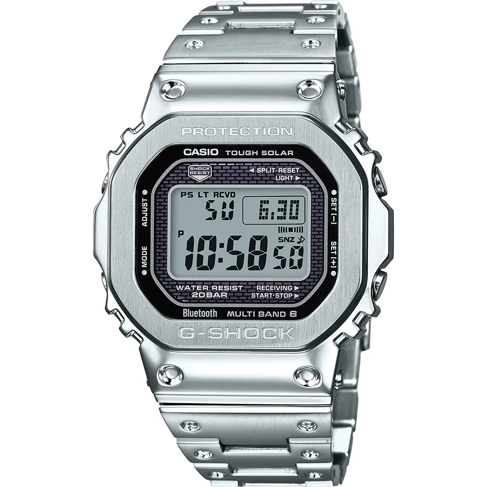 CASIO G-SHOCK GMWB5000D-1 Bluetooth Model Full Metal Solar Square Watch Steel