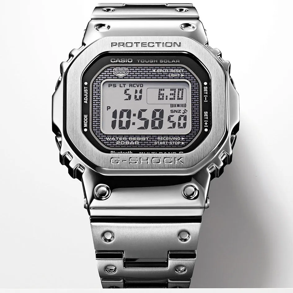 CASIO G-SHOCK GMWB5000D-1 Bluetooth Model Full Metal Solar Square Watch Steel