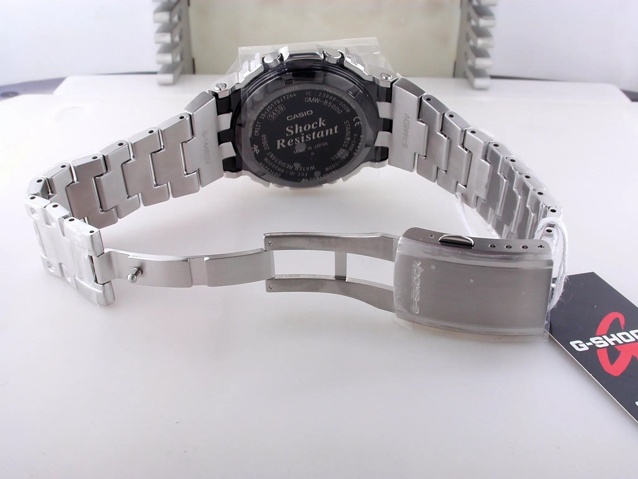 CASIO G-SHOCK GMWB5000D-1 Bluetooth Model Full Metal Solar Square Watch Steel