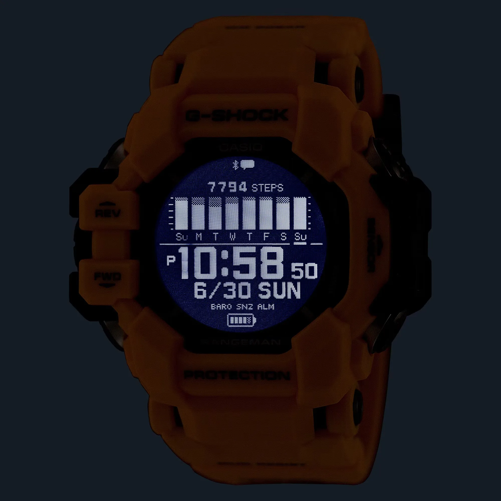 **Casio G-Shock GPS Rangeman Heart Rate Solar Watch - Model GPR-H1000-9 (Vibrant Yellow Edition)**