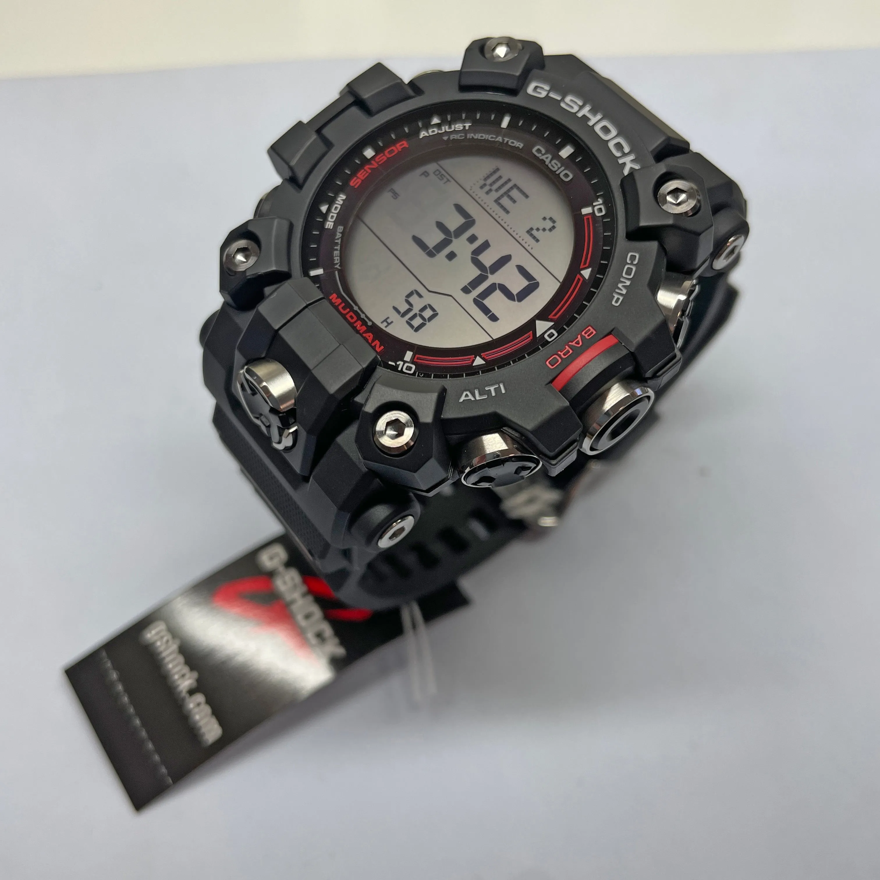 Casio G-Shock Mudman GW9500-1 Triple Sensor Solar-Powered Black Watch - Durable & Adventure-Ready