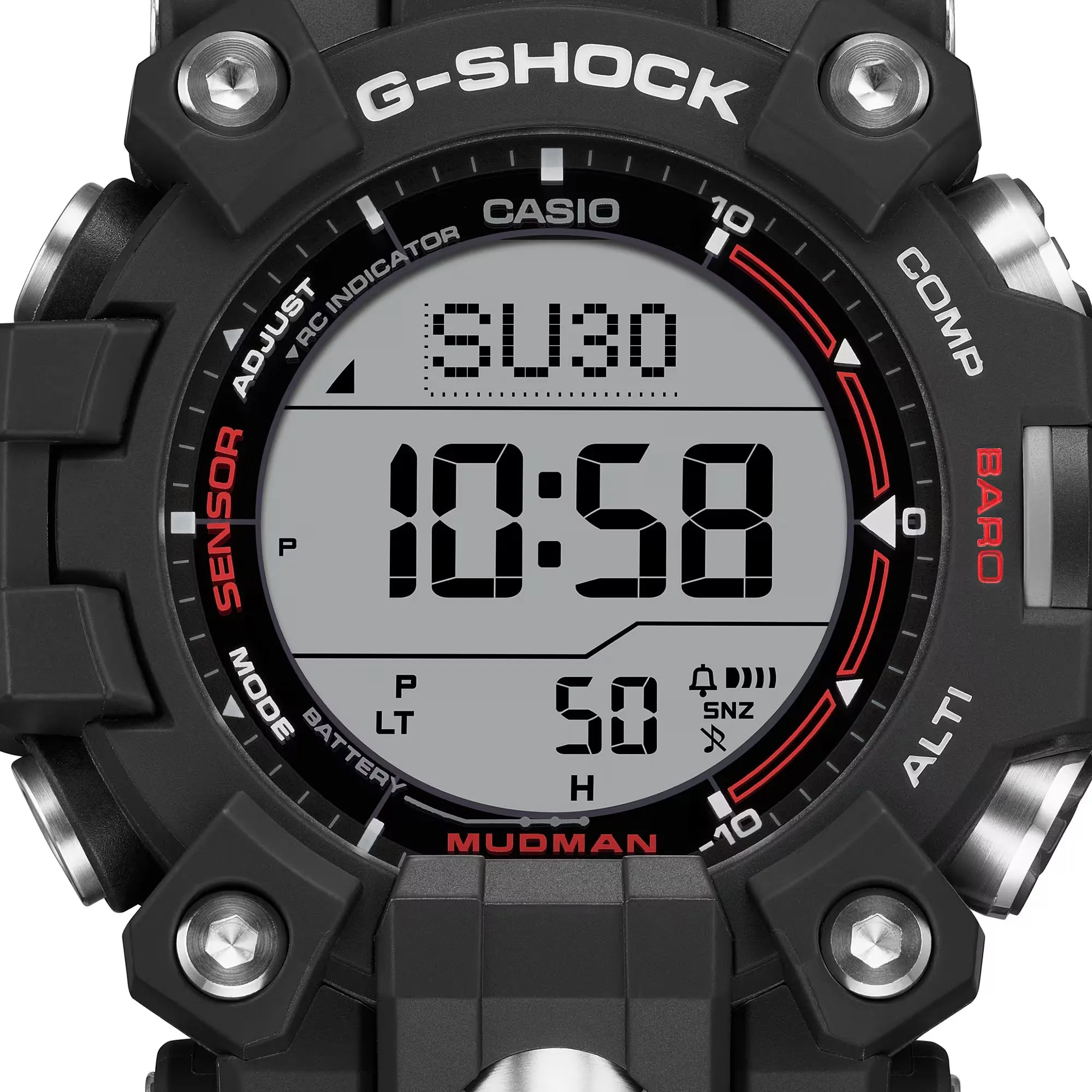 Casio G-Shock Mudman GW9500-1 Triple Sensor Solar-Powered Black Watch - Durable & Adventure-Ready