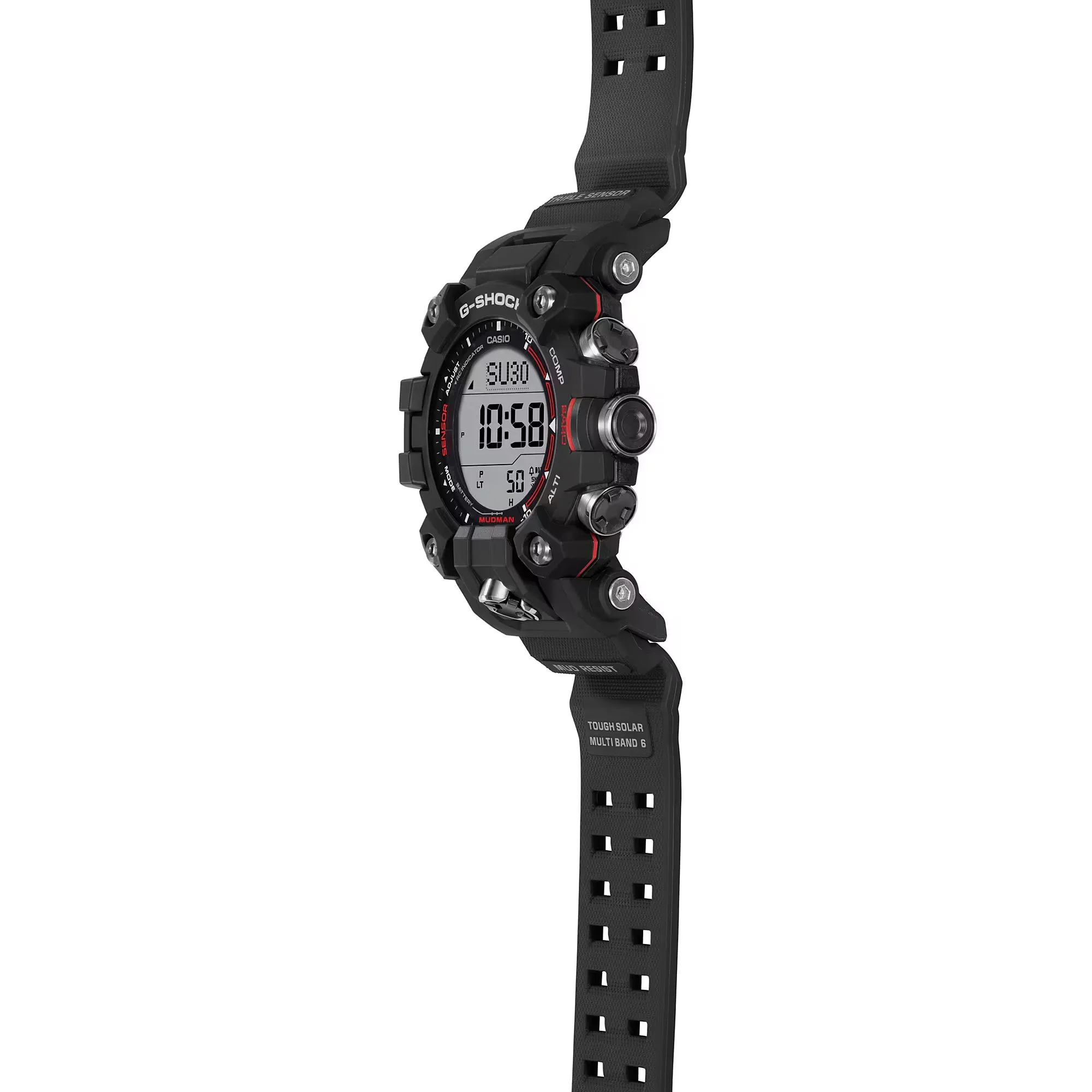 Casio G-Shock Mudman GW9500-1 Triple Sensor Solar-Powered Black Watch - Durable & Adventure-Ready