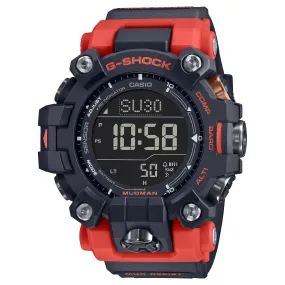 CASIO G-Shock Mudman GW9500-1A4 Watch - Triple Sensor, Solar-Powered, Red Orange