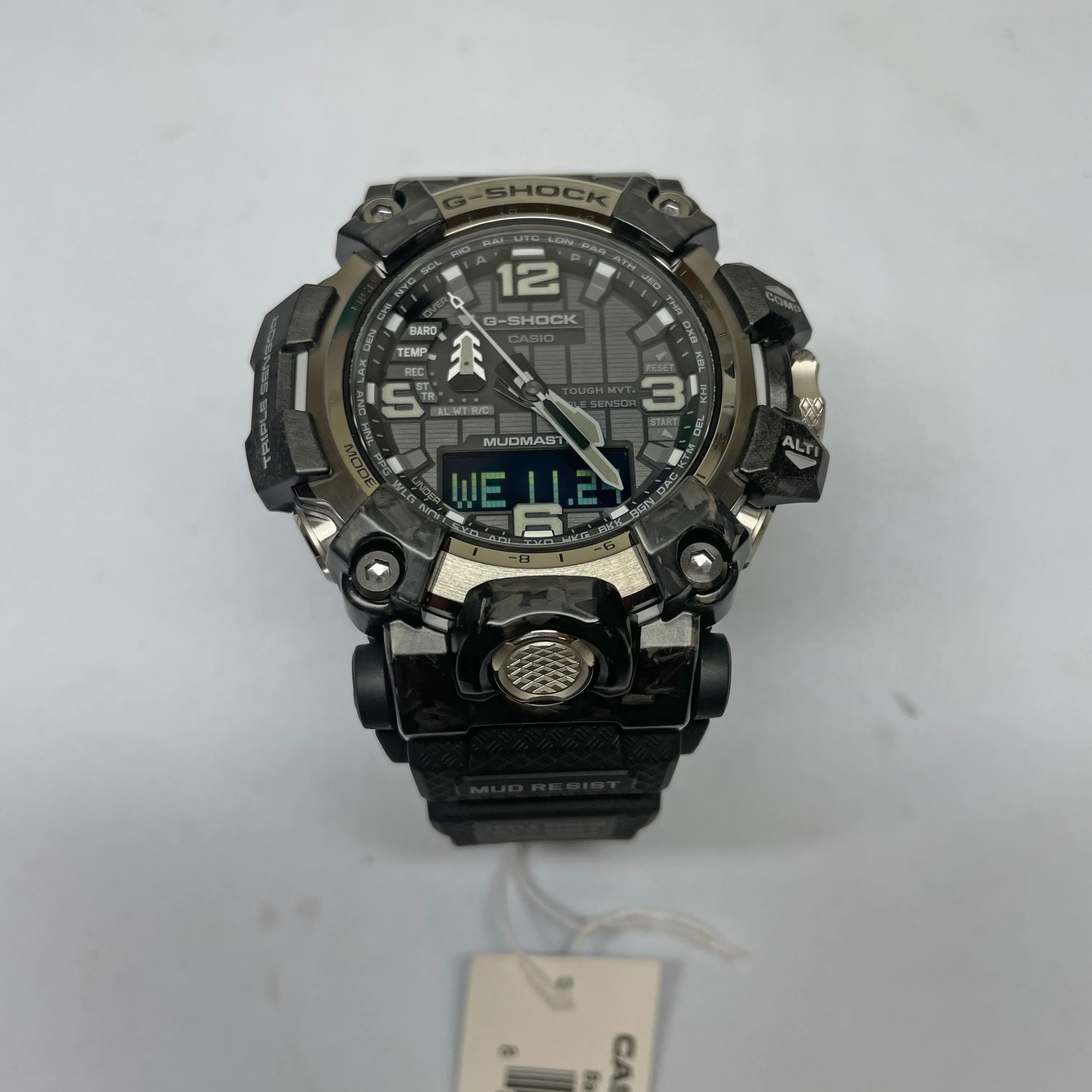 Certainly! Here’s an optimized title for the product:

**Casio G-Shock GWG2000-1A1 Mudmaster Carbon Fiber Triple Sensor Tactical Watch - Durable Black Design**