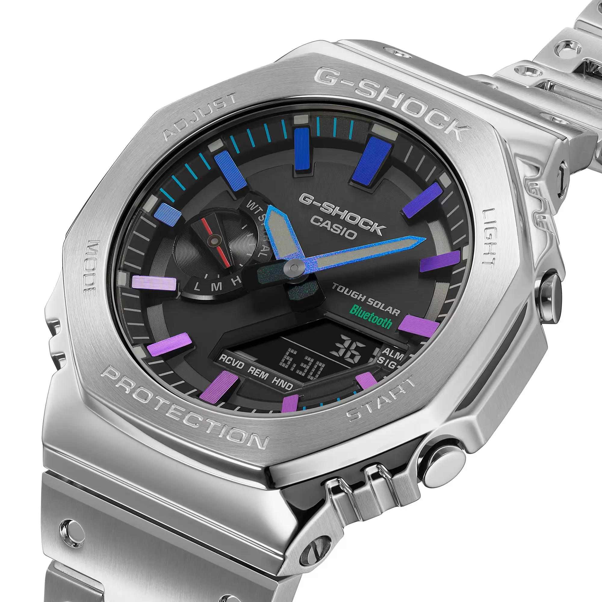 Casio G-Shock Polychromatic Rainbow Steel Solar Bluetooth 2100 CasiOak GMB2100PC-1A