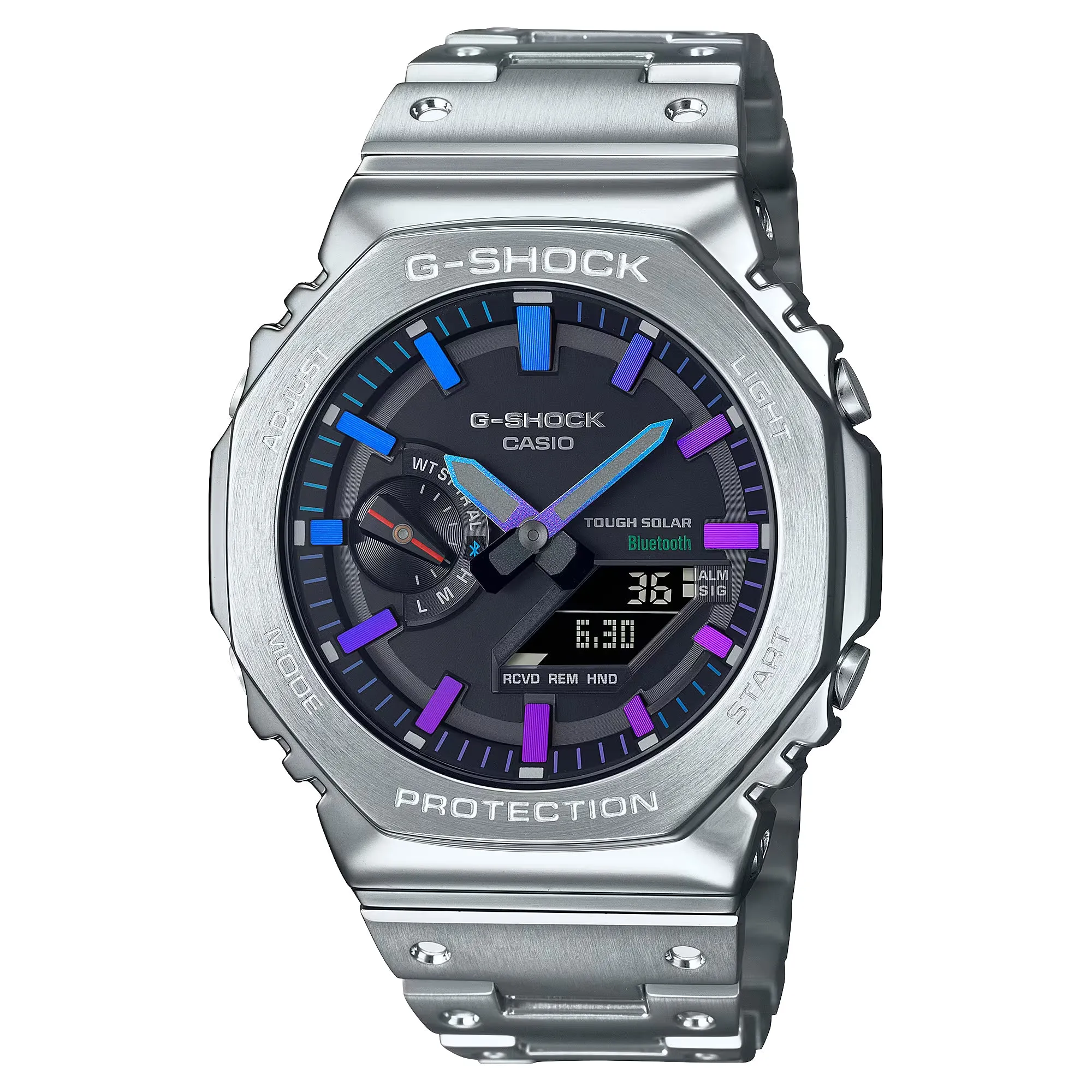 Casio G-Shock Polychromatic Rainbow Steel Solar Bluetooth 2100 CasiOak GMB2100PC-1A