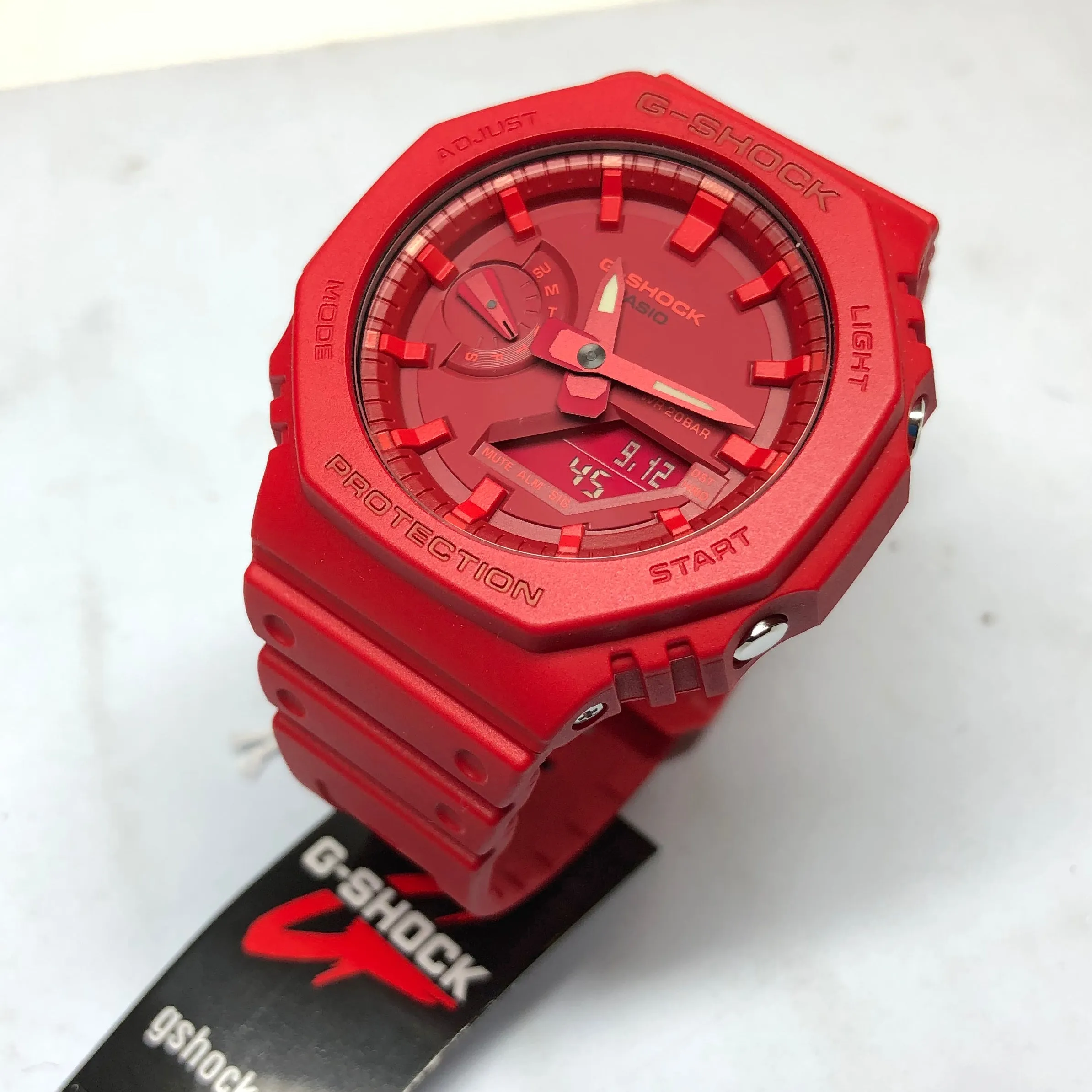 Casio G-Shock Red CasiOak Carbon Core Guard 2100 Series GA2100-4A