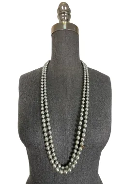 Chanel 1980s Gray Pearl Necklace