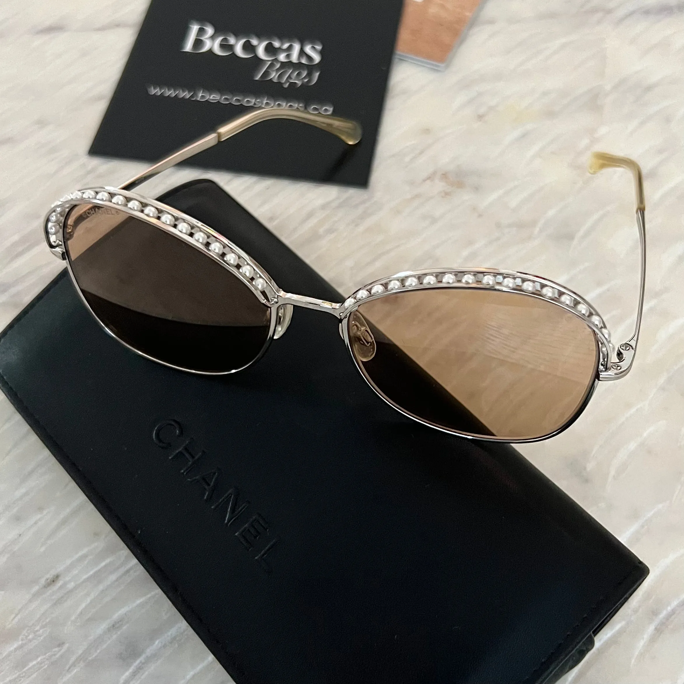 Chanel CC Pearl Sunglasses