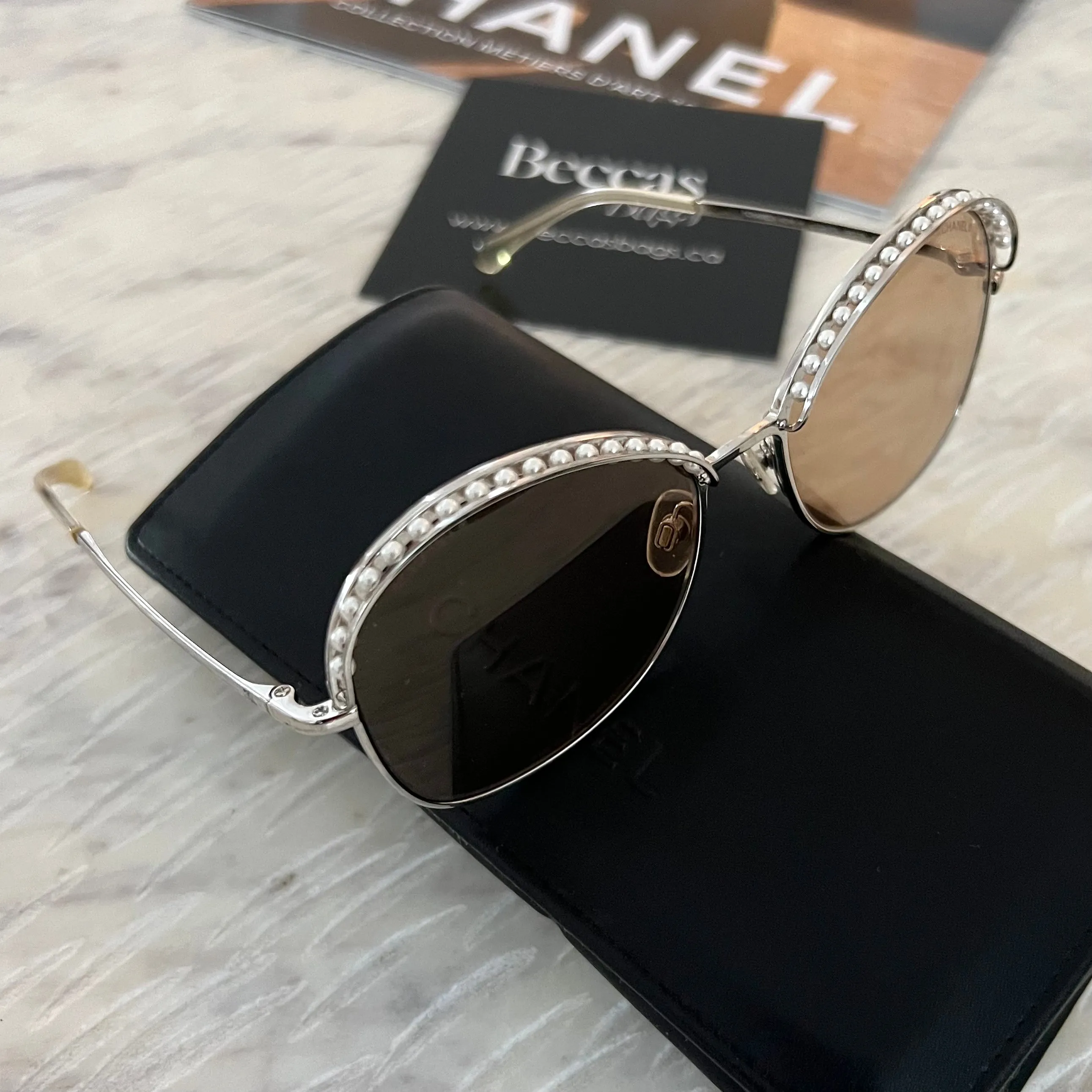 Chanel CC Pearl Sunglasses