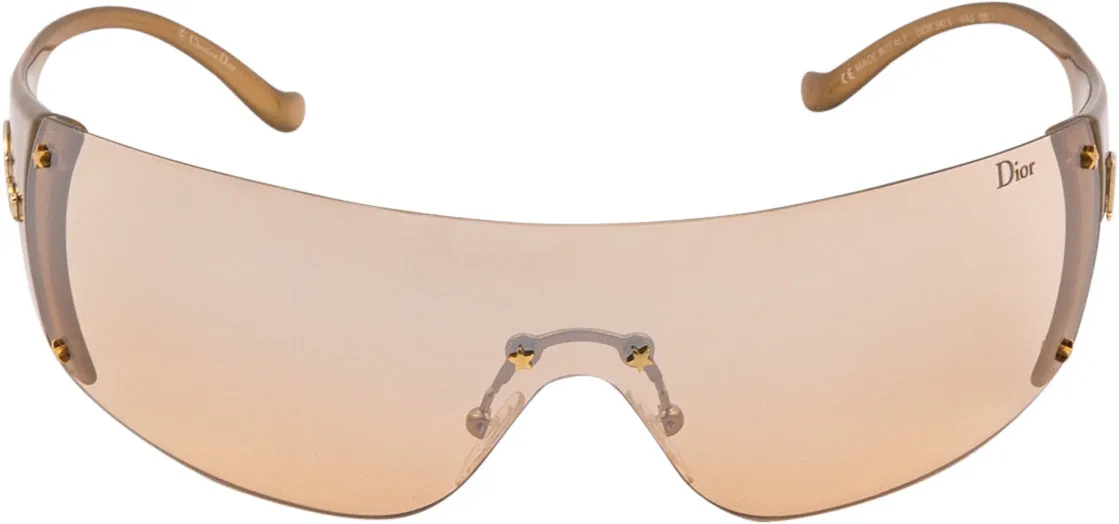 Christian Dior Ski 6 Gold Logo Sunglasses