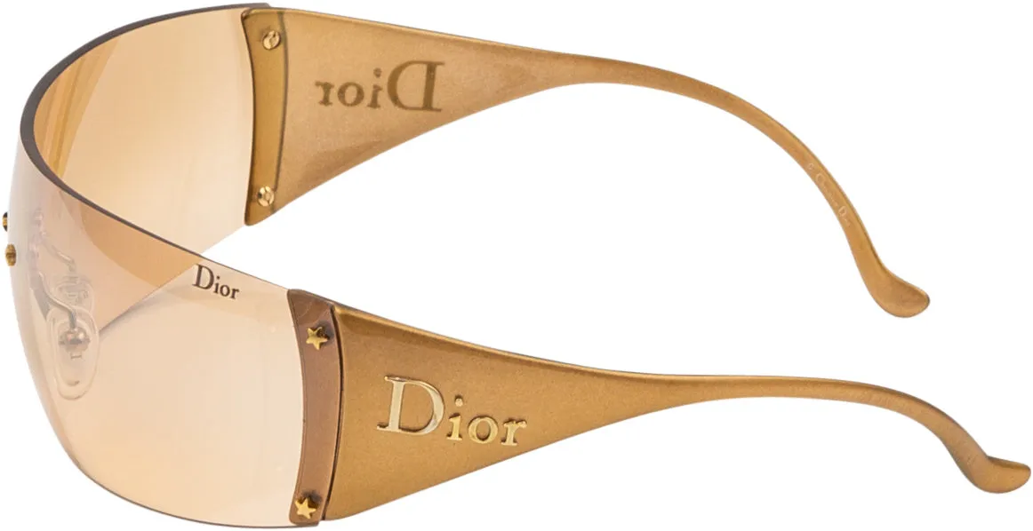 Christian Dior Ski 6 Gold Logo Sunglasses