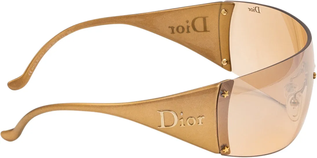 Christian Dior Ski 6 Gold Logo Sunglasses