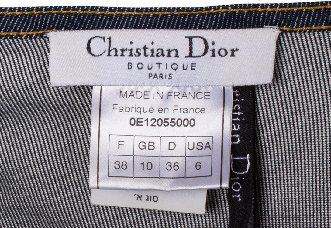 Christian Dior Spring 2000 Collection Denim Halter Saddle Top