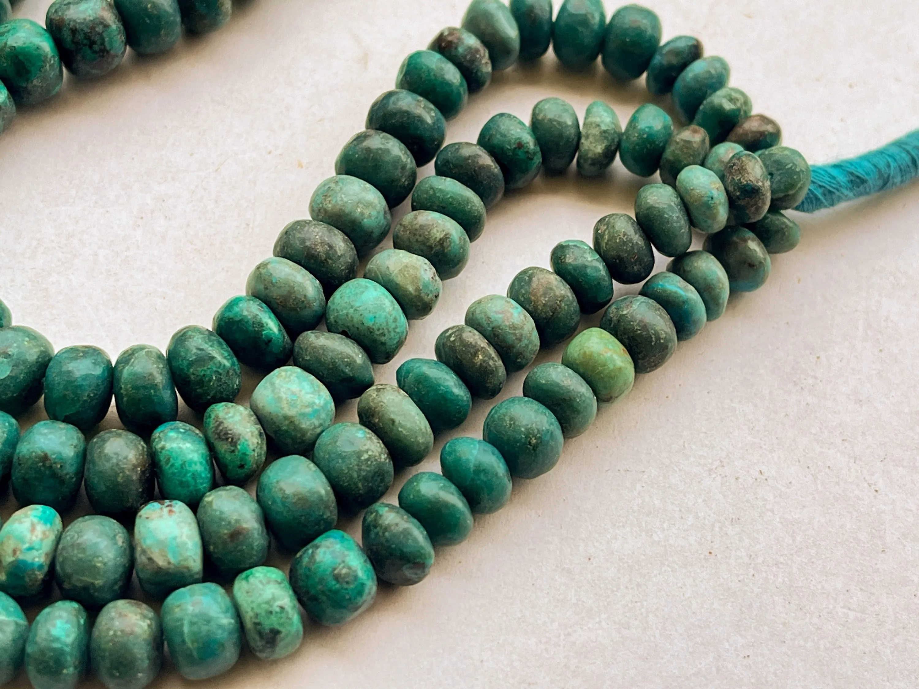 Chrysocolla Smooth Rondelle Shape Beads