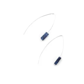 Cielo Silver and Sodalite Threader Earrings