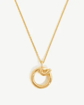 Curly Molten Initial Pendant Necklace - Initial O | 18ct Gold Plated Vermeil