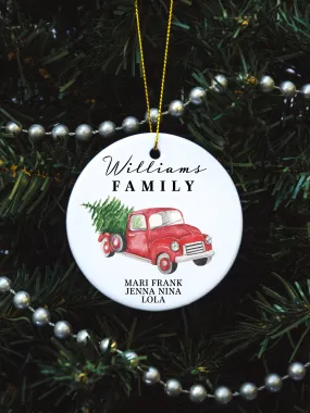 Custom Family Christmas Tree Ornament