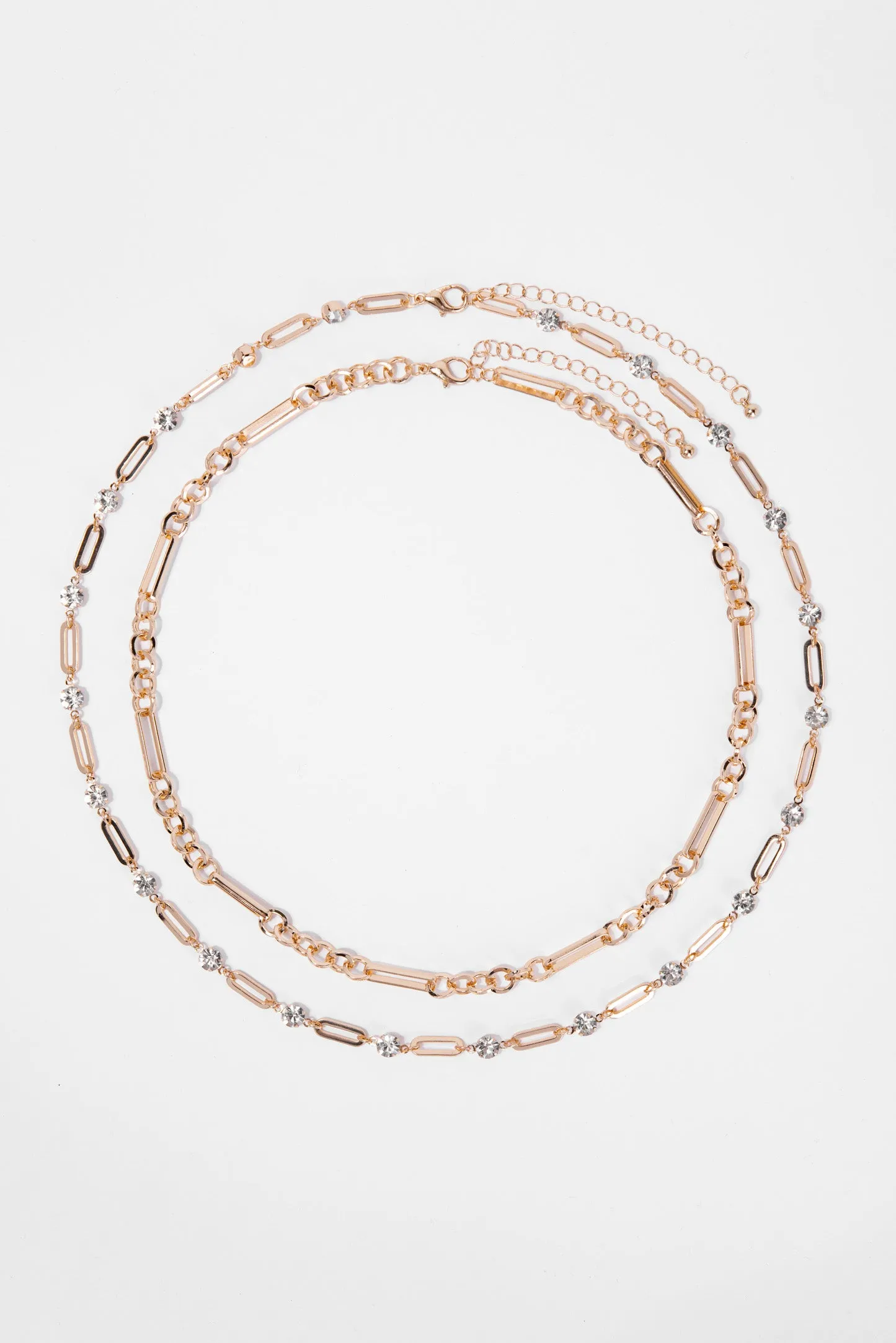 Dakota Metal Link Chain Pearl Necklace