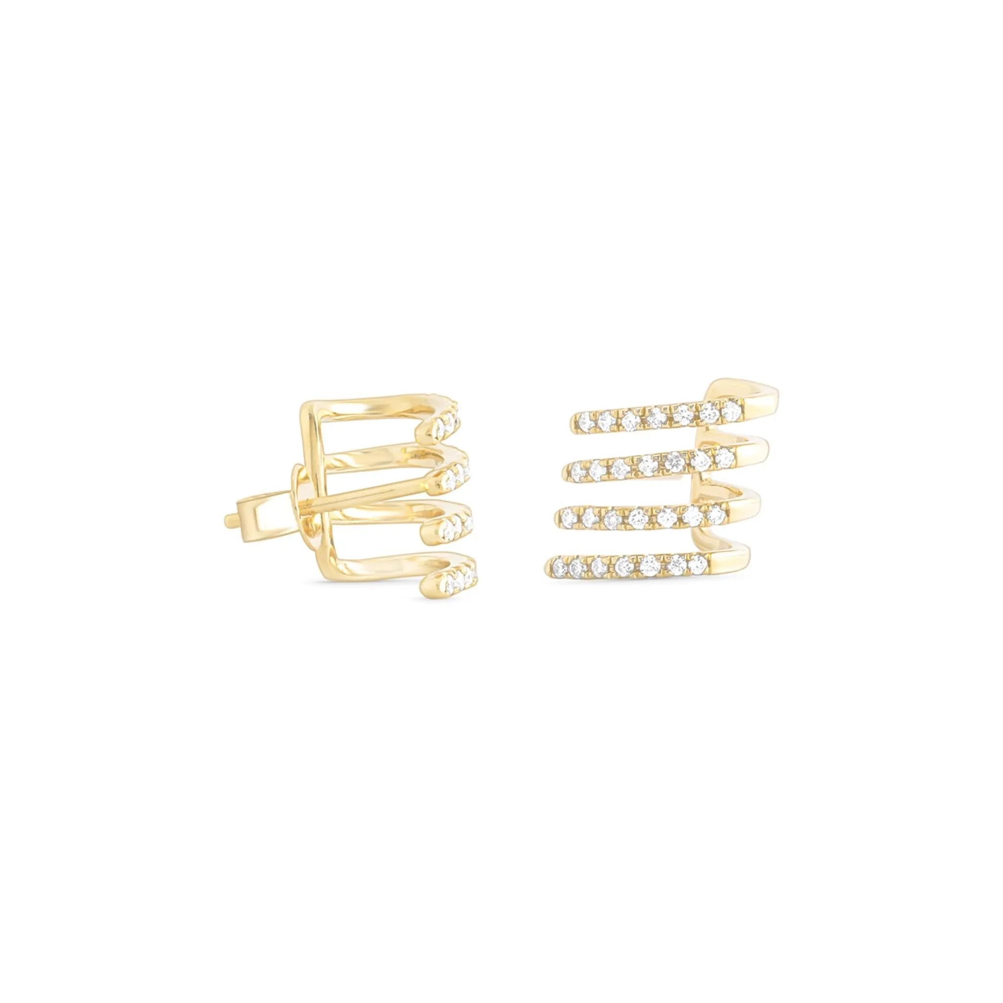 Diamond Huggie Studs