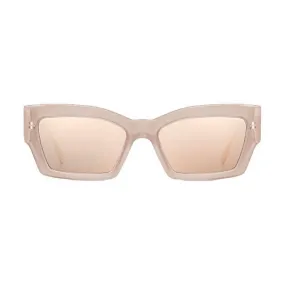 DIOR CATSTYLEDIOR2 ROSE GOLD RECTANGULAR SUNGLASSES