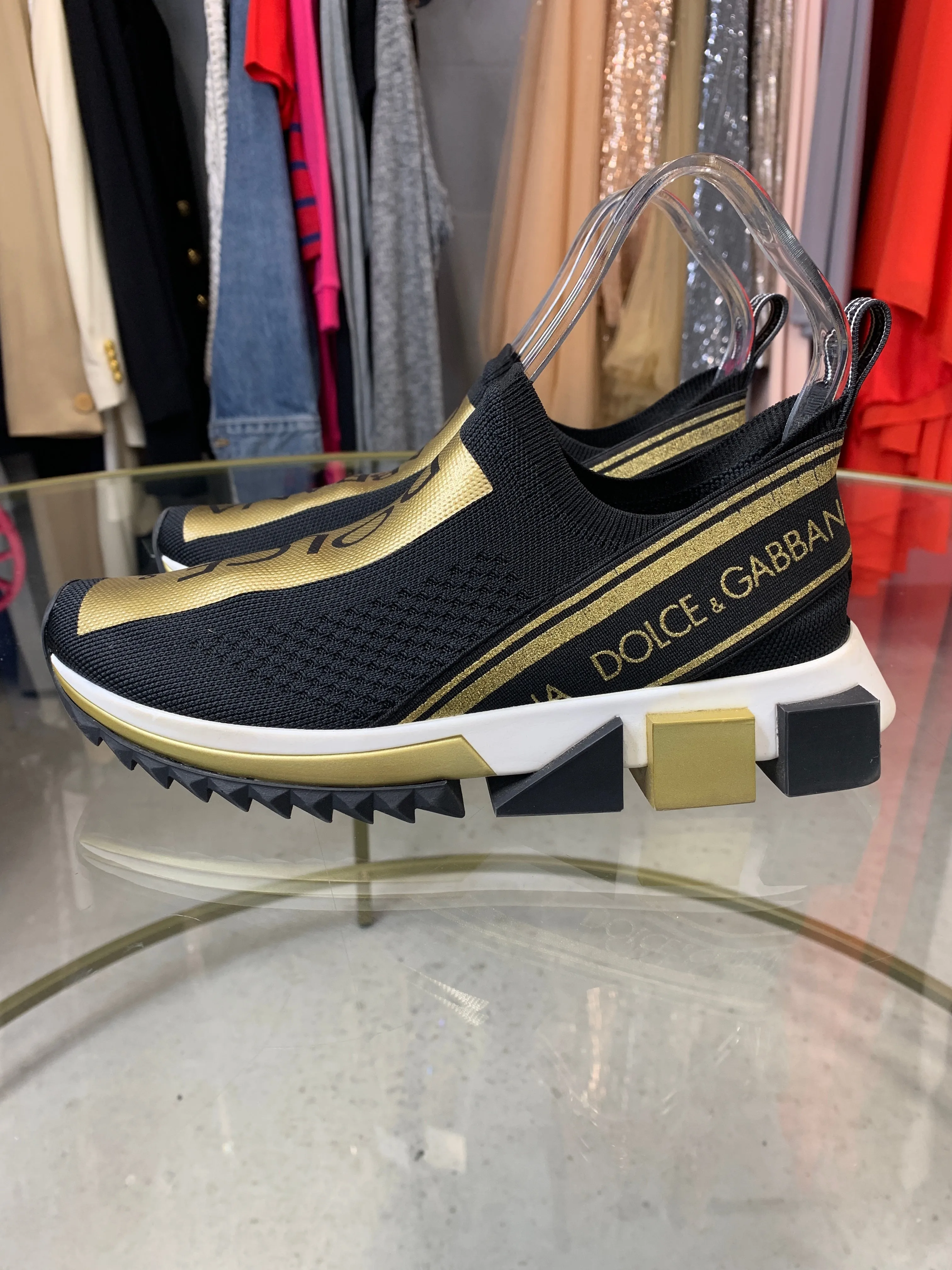 Dolce and Gabbana Runners Black Gold 37