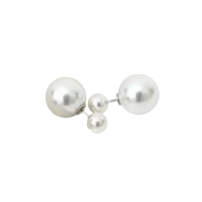 Double Pearl Tribal stud Earrings