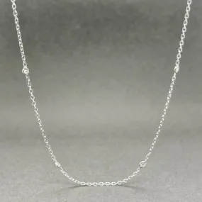 Estate 14K W Gold 0.35ctw G-H/VS2-SI1 Diamonds By The Yard Necklace