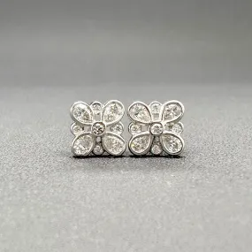 Estate Tiffany & Co. Platinum 0.41ctw F-G/VS1 Diamond Stud Earrings