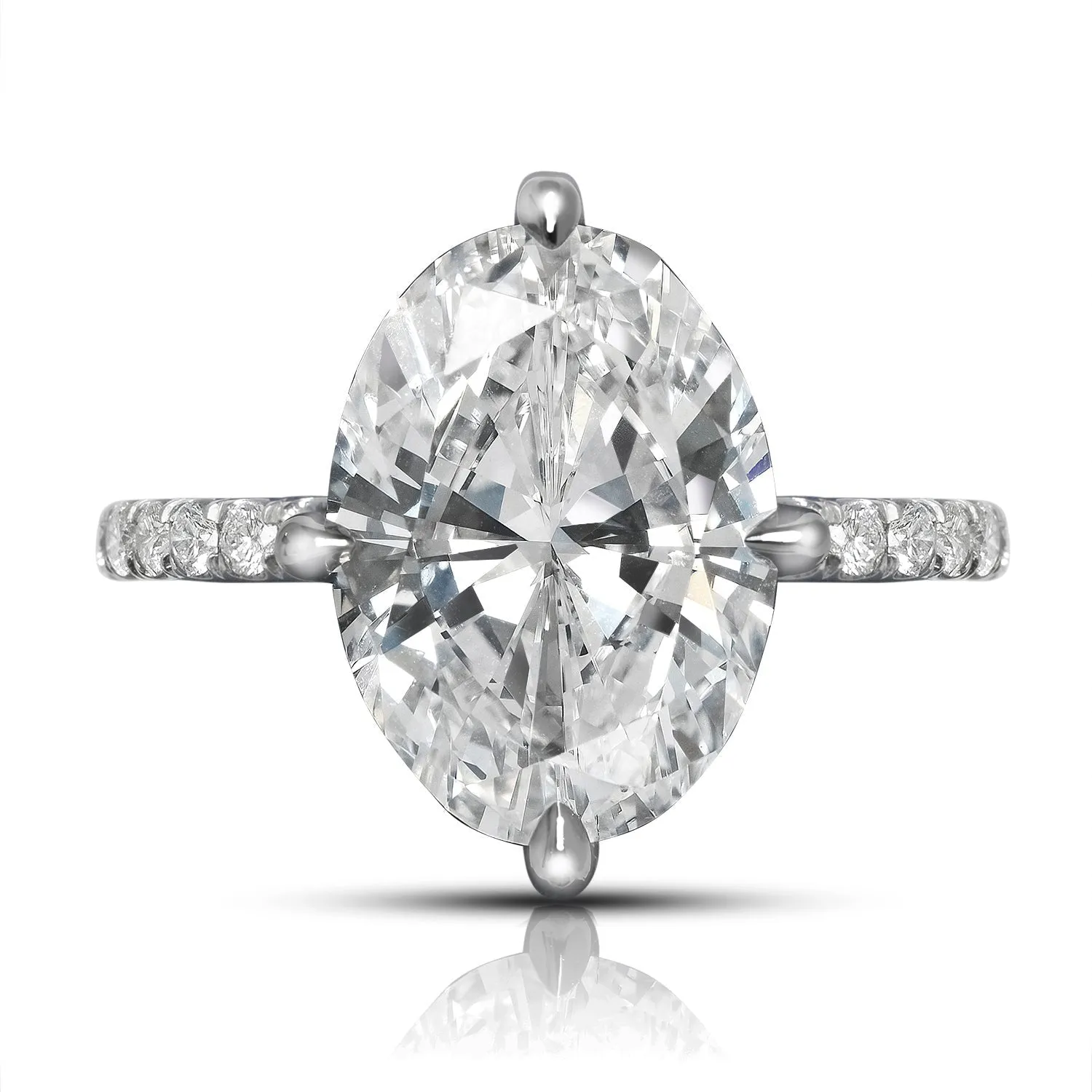 FATIMA 6 CARAT OVAL CUT D COLOR VS2 CLARITY DIAMOND ENGAGEMENT RING PLATINUM GIA CERTIFIED 5 CT D VS2 BY MIKE NEKTA