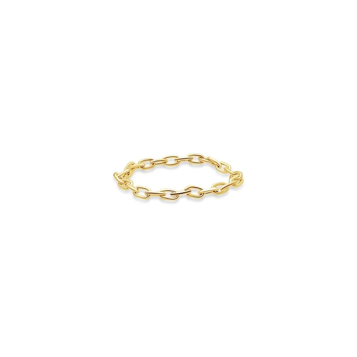 Flexible Gold Cable Chain Ring