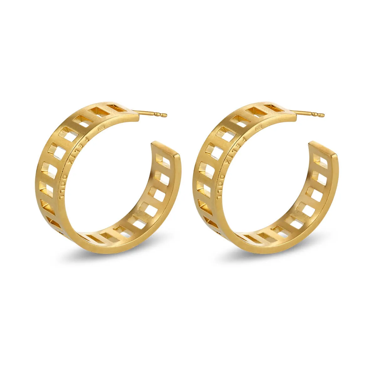 G 675  - Striped Circle Earrings