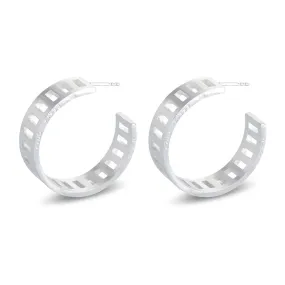 G 675  - Striped Circle Earrings