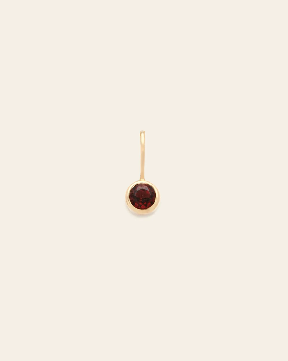 Garnet Pendant - 14k Solid Gold