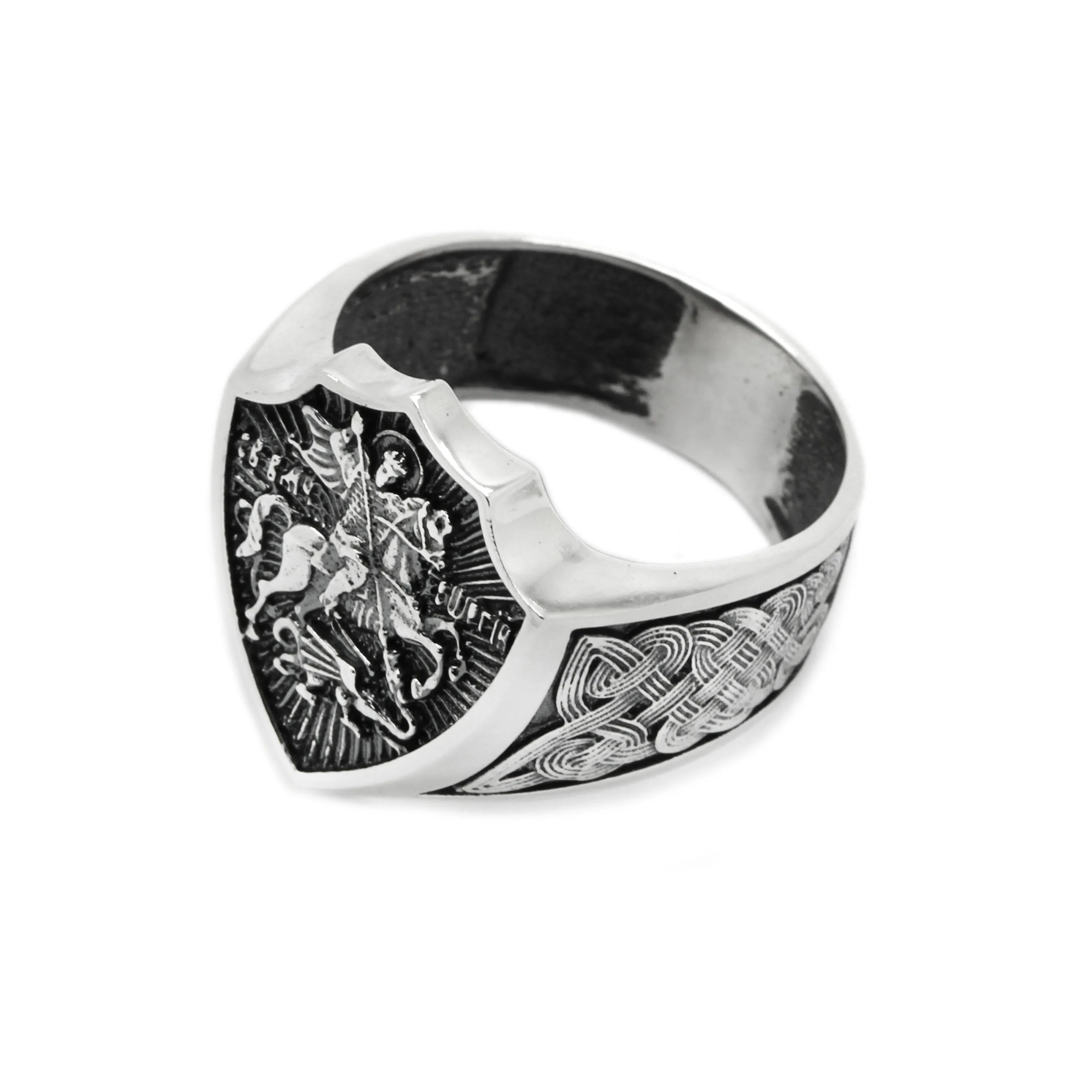 George the Victorious Men's Ring Silver 925