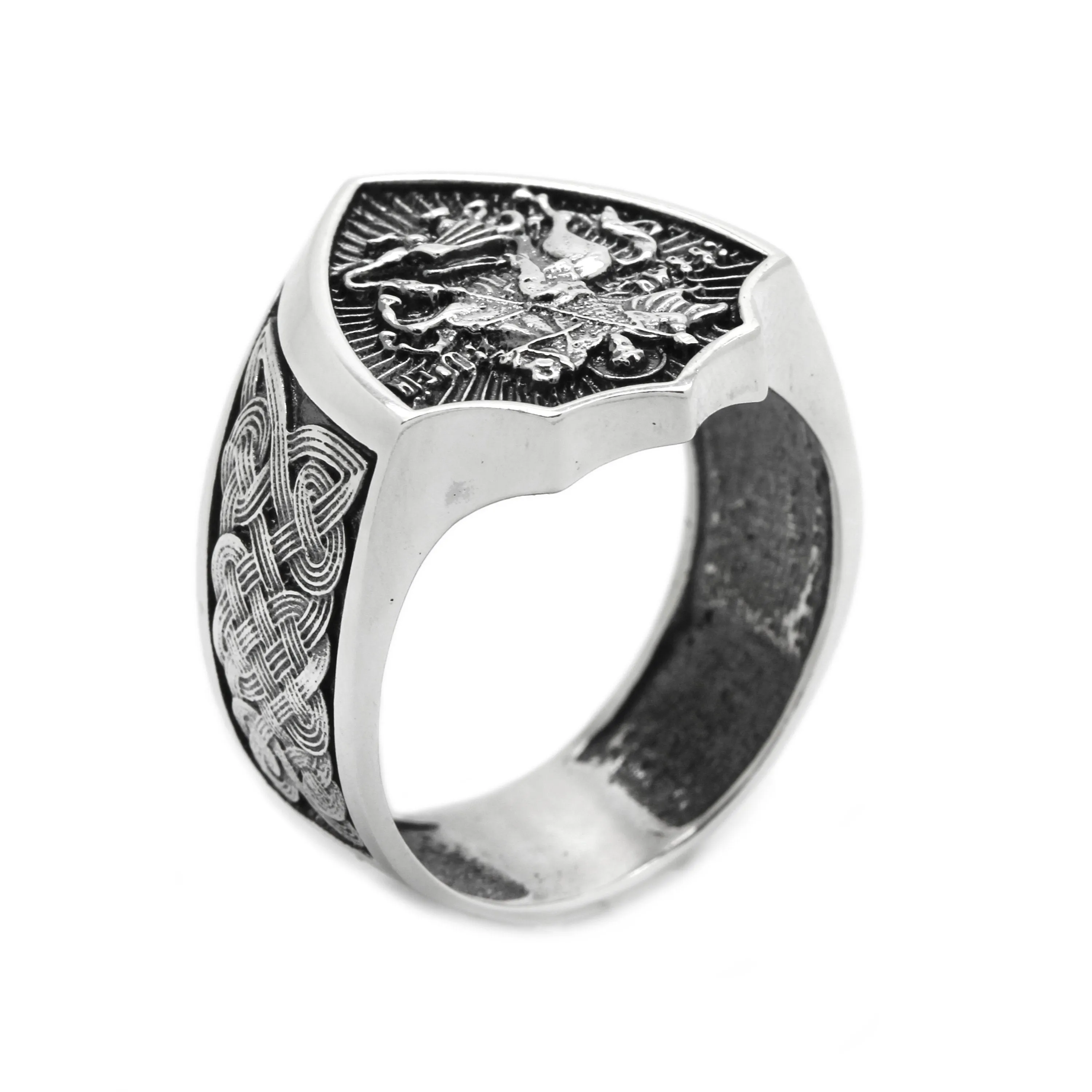 George the Victorious Men's Ring Silver 925