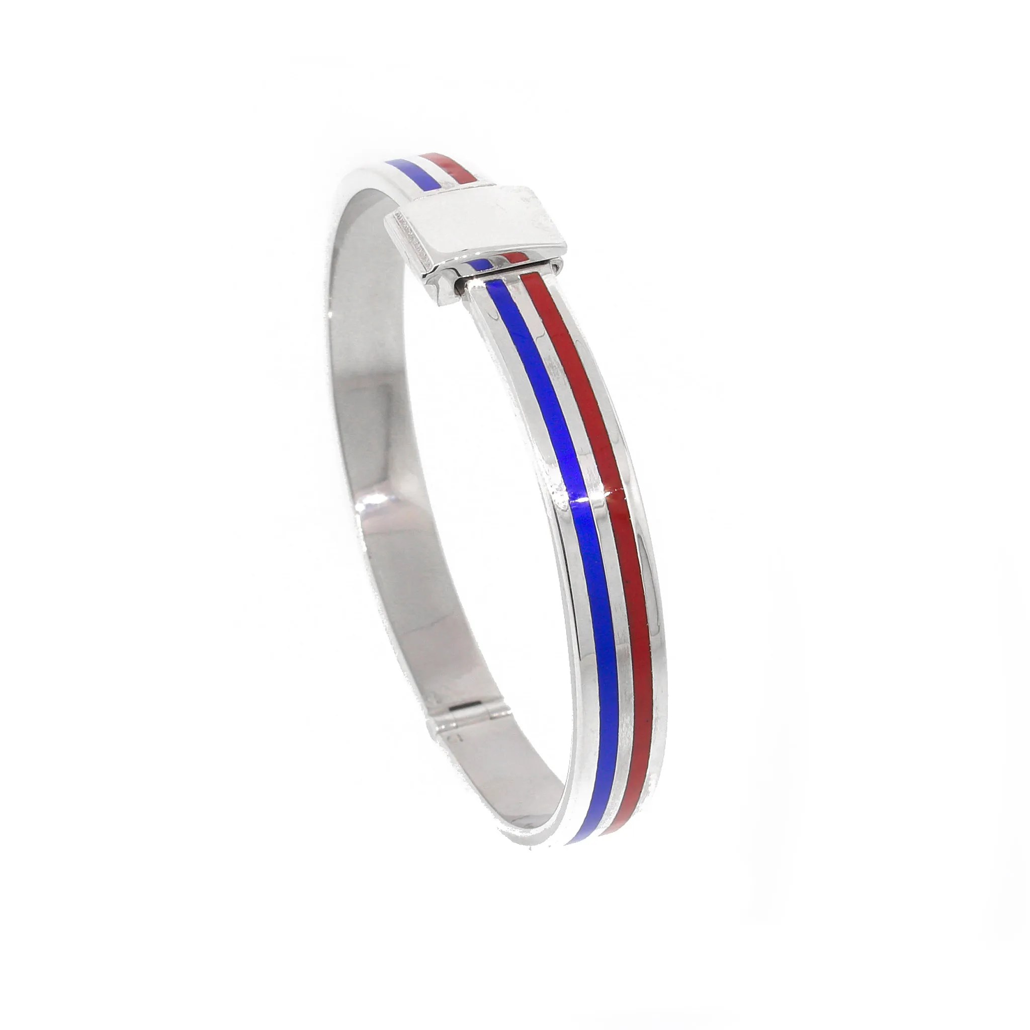 Gucci Vintage Enamel Silver Bangle Bracelet