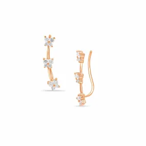 Half Carat Diamond Butterfly Ear Climber