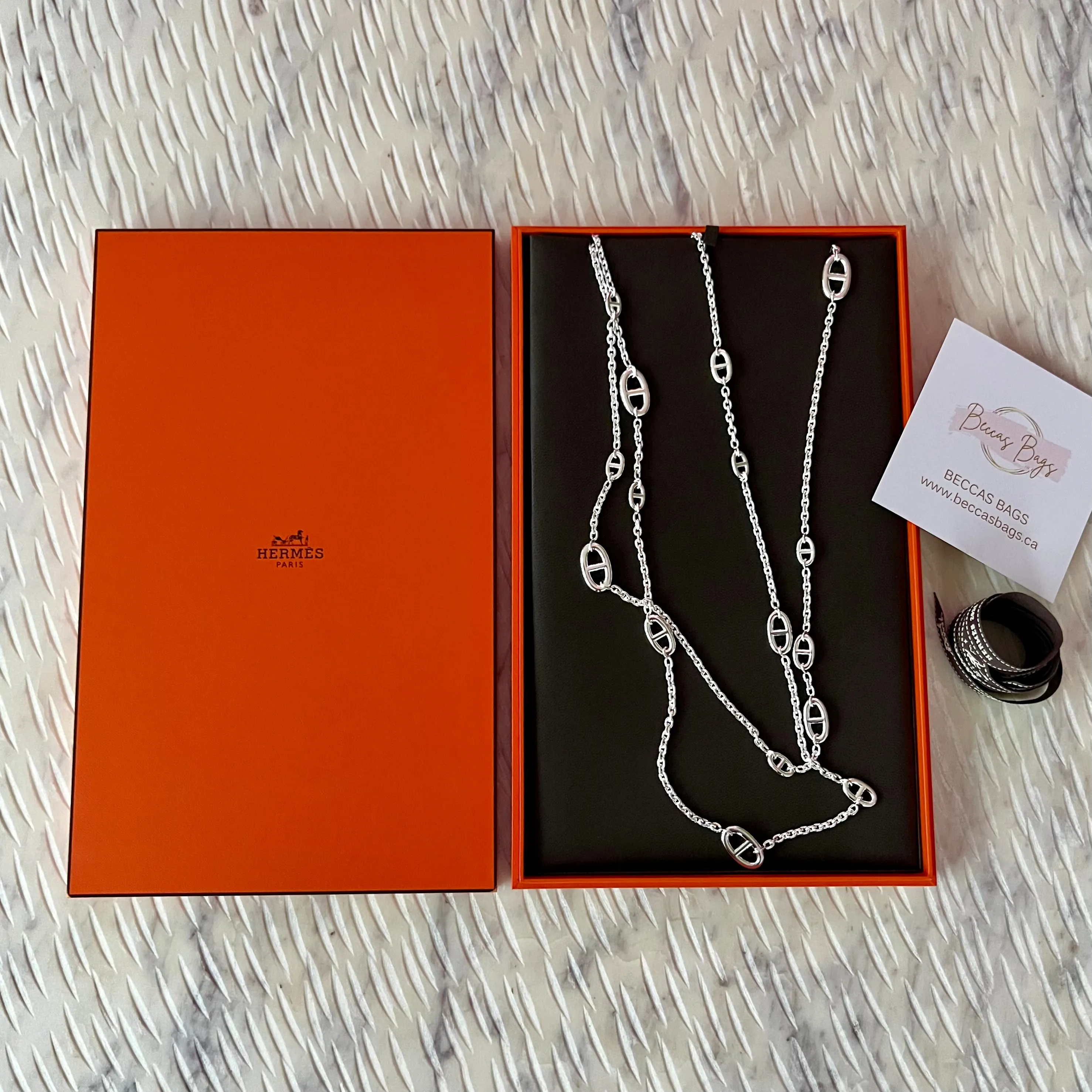 Stunning Hermes Farandole Silver Chain Necklace